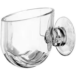 1Pc Oval Aquarium Plant Holder Cup - Crystal Glass Aquatic Plant Pot, Aquarium Aquatic Planter | Red Shrimp Live Plants Fish Tank Glass Holder, Multi-Purpose Acrylic Plant Suction Holder for Aquarium