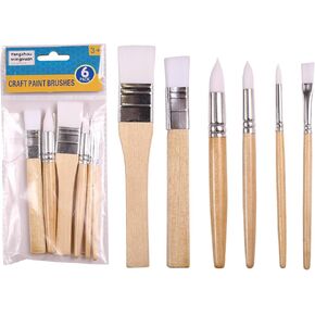 فرش الطلاء المائية 6pcs ، فرش الطلاء الاحترافية مجموعة لأحبار ألوان مائية اللوحة الأكريليك