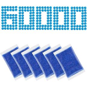 Tansar Gel Ball Blaster Ammo splat refill (7-8 مم ، 6 حزم ، 10،000 قطعة لكل عبوة) ، رصاصات شديدة 7.5 ملم ، متوافقة مع مكبرات كرة الهلام ، اللون الأزرق ، للأعمار 14+