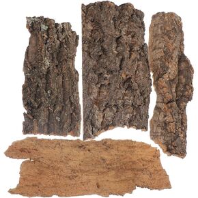 4pcs زواحف لحاء ديكور الخشب ، لحاء الفلين الطبيعي ، الفلين اللحاء ، ديكور أنبوب ماء ، الزواحف ، الفلين لحاء الخشب تيريوم لسلاح التنين السحلي geckos السلحفاة شكل عشوائي حجم عشوائي الحجم العشوائي