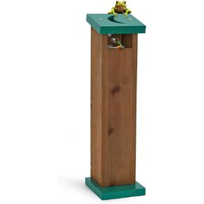 Tree Frog House for Many Species of Tree Frogs, Deluxe Wood Tree Frog Nest Frog Habitat Frog Shelter for Outside Garden, Indoor Breeding (Brown)