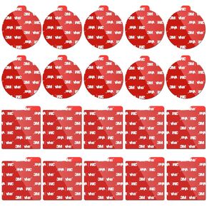 3M مزدوج الشريط الثقيل ، 20pcs VHB 5952 منصات لاصقة - 1 في و 2 في المربعات والنقاط ، 1x2 في مستطيلات ، شريط تثبيت قوي للحرف والصور والمنزل والمكتب استخدام