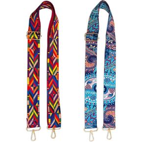 AGEN KGEN 4PCS Purse Strap Adjustable Replacement Shoulder Crossbody Gold Bag Straps for Crossbody Canvas Bag Handbag Fashion Cross Body Strap for Purse (4X Colorful Straps)