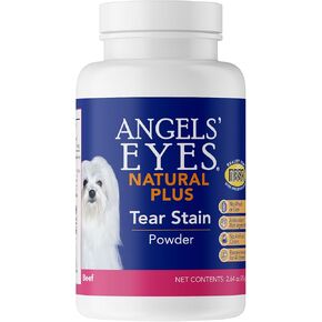 Angels’ Eyes Natural Plus Tear Stain Supplement Sweet Potato Powder for Dogs, Prevent Stained Fur, Eyebright, Olive Leaf, Marshmallow Root, No Wheat or Corn, Limited Ingredients, Vegetarian, 75g