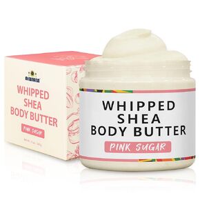 AKWAABA New Whipped Shea Body Butter (Glow Turmeric) - Moisturizes, Glows & Softens Skin | Natural Raw Shea Butter | For Dry Skin | 12 oz / 340 g