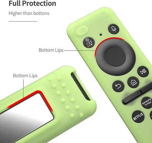 Silicone Cover for 5.59 Inch Samsung BN59-01455a BN59-01432J Samsung Solar Cell Remote Control Cover 2023 8K Neo QLED HDR Smart TV Silicone Case (Glow Green) in Kuwait