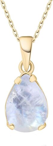 14K Gold Plated Opal Necklace for Women - October Birthestone Teardrop Necklace - Gold Jewelry for Women - Dainty Gold Necklace - Everyday Necklaces - Gold Necklaces for Women in Saudi Arabia
