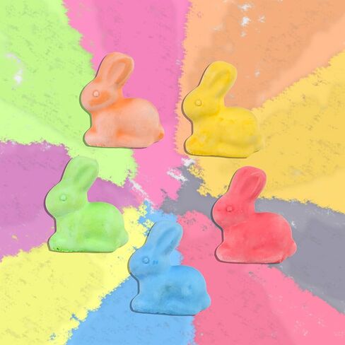 Kid Made Modern Sidewalk Chalk Set for Kids - Washable, Colored Egg Chalk with 3 Layer for Outdoor Play and Chalkboard Art - Ages 3+ (6 Pieces, Multicolor) in Kuwait