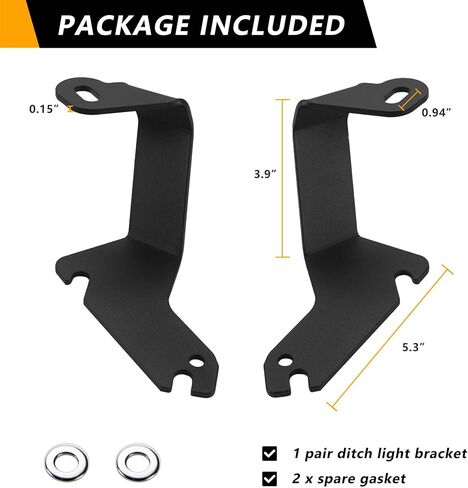Ditch Light Brackets, LED Light Bar Mounting Bracket Universal Adjustable Pillar Hood Light Mount Clamp Holder for Off Road Jeep Truck SUV, Installing Without Drilling, 2PCS in Kuwait