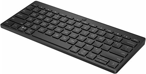 لوحة مفاتيح بلوتوث متعددة الأجهزة HP 460 - متوافقة مع أنظمة تشغيل متعددة - لوحة مفاتيح كاملة الحجم مع لوحة أرقام - 12 زرًا قابلاً للبرمجة، مفتاح تبديل سريع - 24 شهرًا، عمر بطارية AAA - مصنوعة بشكل مسؤول (أسود) in Kuwait