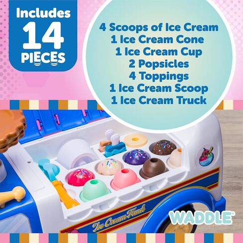 Waddle USPS Mail Truck Toddler Ride On Toys - من القدم إلى الأرض ، والأضواء ، والأصوات ، والألعاب التفاعلية ، وتشمل مربع بريدي ، 2 مظاريف ، ألعاب صغيرة ، تجميع سهلة ، جودة متينة ، حتى 44 رطلاً in Kuwait