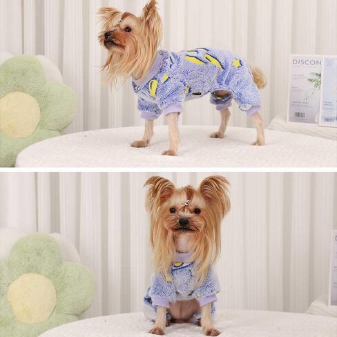 Sebaoyu Dog Pajamas for Small Dogs, Glow in Dark Tie Dye Unicorn Dog Sweater, Super Soft Velvet Material Yorkie Chihuahua Tiny Dog Clothes Outfits (XX-Small) in Saudi Arabia