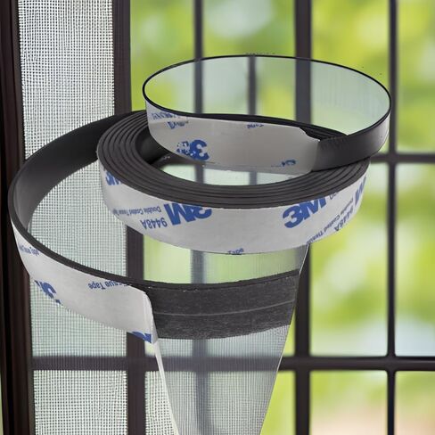 Adhesive Magnetic Tape A+B (6.6 ft + 6.6 ft), Magnetic Strips with Adhesive Backing for Screen Doors and Window Screens, Magnetic Stripes with Mutual Attraction in Kuwait