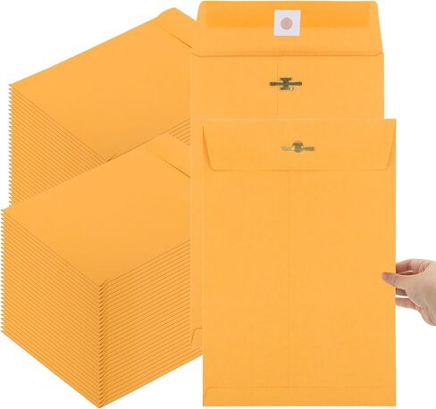 50 Pcs Manilla Envelopes Clasp Envelope Kraft Catalog Envelope with Clasps Closure 28 lb Kraft Paper Envelope for Storing or Mailing Envelopes Home Office Business Supplies (White, 6x9) in Saudi Arabia