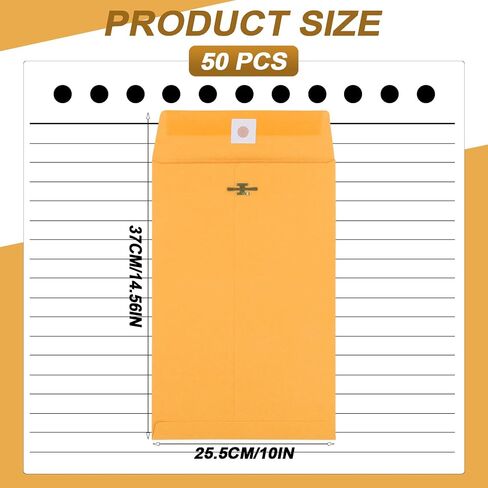 50 Pcs Manilla Envelopes Clasp Envelope Kraft Catalog Envelope with Clasps Closure 28 lb Kraft Paper Envelope for Storing or Mailing Envelopes Home Office Business Supplies (White, 6x9) in Saudi Arabia