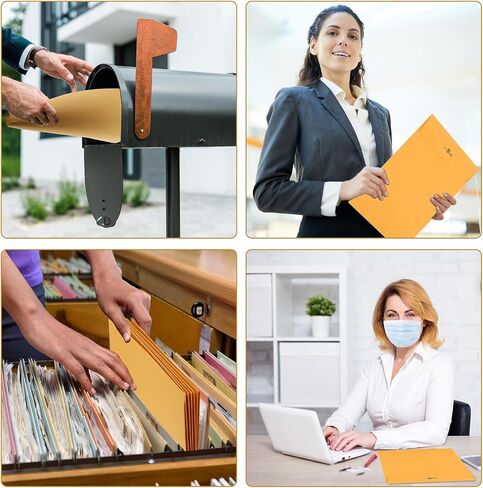 50 Pcs Manilla Envelopes Clasp Envelope Kraft Catalog Envelope with Clasps Closure 28 lb Kraft Paper Envelope for Storing or Mailing Envelopes Home Office Business Supplies (White, 6x9) in Saudi Arabia
