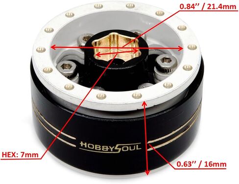 إزاحة Hobbysoul القابلة للتعديل 1.0 عجلات Beadlock Rims السلبية النحاس النحاس الثقيل 1.0 عجلات 38g/RIM لـ RC Micro Crawler 1/18 TRX4M AXIAL SCX24 90081 ، (4-pack) in Kuwait