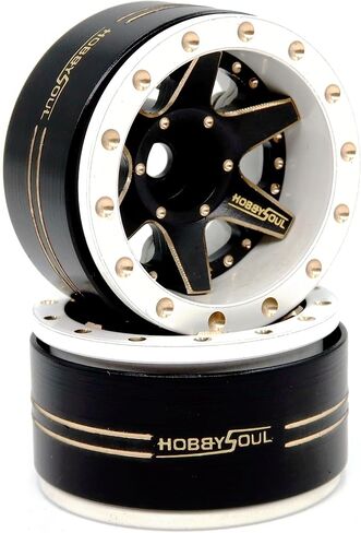 إزاحة Hobbysoul القابلة للتعديل 1.0 عجلات Beadlock Rims السلبية النحاس النحاس الثقيل 1.0 عجلات 38g/RIM لـ RC Micro Crawler 1/18 TRX4M AXIAL SCX24 90081 ، (4-pack) in Kuwait