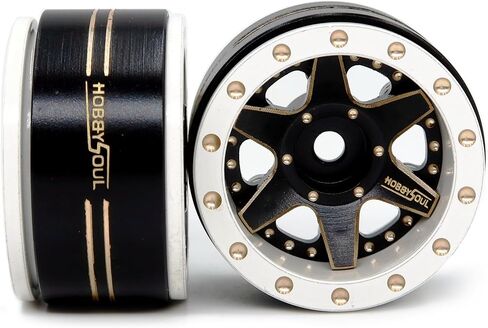 إزاحة Hobbysoul القابلة للتعديل 1.0 عجلات Beadlock Rims السلبية النحاس النحاس الثقيل 1.0 عجلات 38g/RIM لـ RC Micro Crawler 1/18 TRX4M AXIAL SCX24 90081 ، (4-pack) in Kuwait