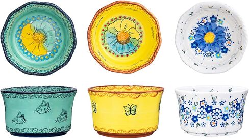 Handmade 7 oz Small Bowls - Ceramic Hand Painted Bowl Great for Ramekins, Dipping, Side Dish, Dessert, Sauce, Ice cream, Appetizer, Sushi in Gift Box, 3.5 inch, Set of 3, Glazed Pink in Kuwait