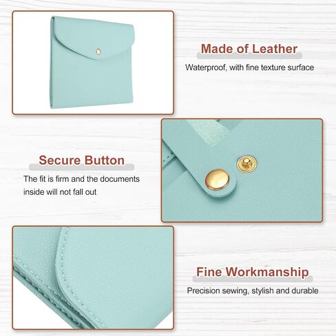 PATIKIL 2Pcs Planner Cover, Leather A5 Notebook Cover for Business Cards Documents Notebook with Pen Holder Phone Pocket Card Slot Secure Button, Blue in Saudi Arabia