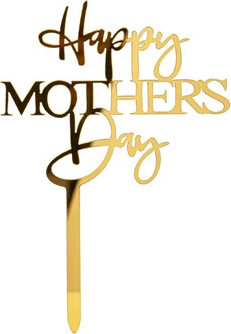 6 pcs Happy Mother's Day Cake Topper Cake topper Acrylic Mirror Cake topper Decorative Party Cake Decoration for Mother's Day (mother's day wreath) in Saudi Arabia
