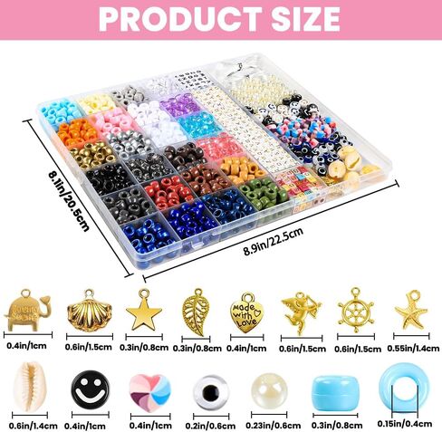 DULEFUN Glow Beads Bracelet Making Kit, Glow in The Dark Pony Beads Letter Beads Heart Beads for Bracelets Making Luminous Plastic Glow Beads DIY Craft for Girls Kids Adults in Saudi Arabia