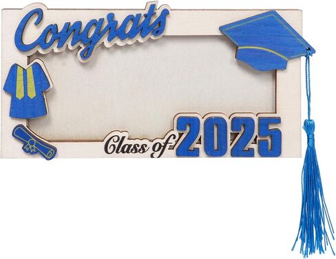 Graduation Money Holder 2025 Wooden Grad Card Cash Box Class of 2025 Envelope Wallet Gifts for Graduates (Blue) in Saudi Arabia
