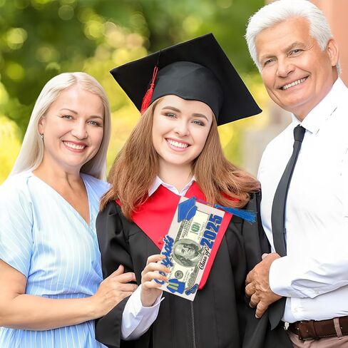 Graduation Money Holder 2025 Wooden Grad Card Cash Box Class of 2025 Envelope Wallet Gifts for Graduates (Blue) in Saudi Arabia
