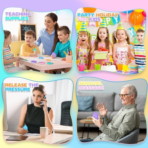 EPPO Fidget Toys Sensory Stone 6 PCS Silicone Worry Stone for Autism Kids ADHD Teens Calming Down Fidgets Classroom Stress Toys Stocking Stuffer for Kids Toddlers Adults in Saudi Arabia