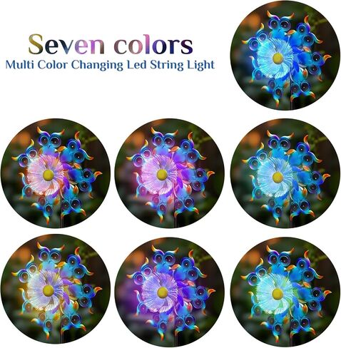 Sea Turtle Solar Wind Spinner for Yard and Garden ، 51 بوصة متغيرة للحديقة حصة LED LED LED الحركية الشمسية طاحونة طاحونة طاحونة محيطية في الهواء الطلق ديكور الرياح النحت الفناء الفناء للفناء واللحف والحديقة in Saudi Arabia