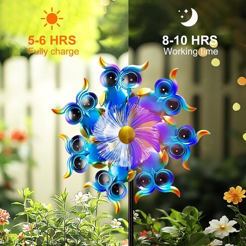 Sea Turtle Solar Wind Spinner for Yard and Garden ، 51 بوصة متغيرة للحديقة حصة LED LED LED الحركية الشمسية طاحونة طاحونة طاحونة محيطية في الهواء الطلق ديكور الرياح النحت الفناء الفناء للفناء واللحف والحديقة in Saudi Arabia