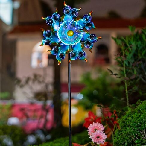 Sea Turtle Solar Wind Spinner for Yard and Garden ، 51 بوصة متغيرة للحديقة حصة LED LED LED الحركية الشمسية طاحونة طاحونة طاحونة محيطية في الهواء الطلق ديكور الرياح النحت الفناء الفناء للفناء واللحف والحديقة in Saudi Arabia