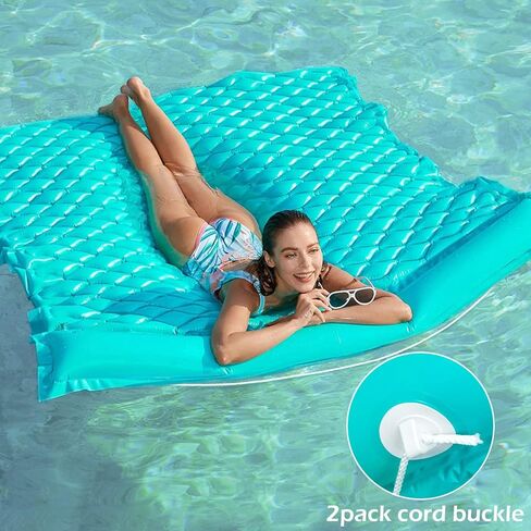 Jasonwell Floating Mat Pool Floats - Giant Inflatable Pool Float Lake Raft Lounge Floating Water Mat for Swimming Pool Floatie Lounger Beach Pool Party Toy for Adults & Kids in Kuwait