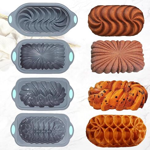 45 Pieces Silicone Loaf Pan for Baking Bread, 6 Cups Silicone Baking Pans Set, Baking Cups, Non-Stick Kitchen Oven Baking Pans, with Measuring Cups and Spoons Set, Grey in Kuwait