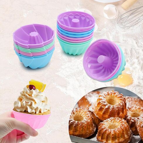 45 Pieces Silicone Loaf Pan for Baking Bread, 6 Cups Silicone Baking Pans Set, Baking Cups, Non-Stick Kitchen Oven Baking Pans, with Measuring Cups and Spoons Set, Grey in Kuwait