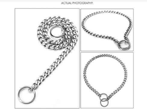 الكلاب خنق كلاب الكلاب سلسلة أطواق قلادة معادن زلة الثقيلة رابط التدريب طوق PET PUPPY MARTINGAL in Kuwait