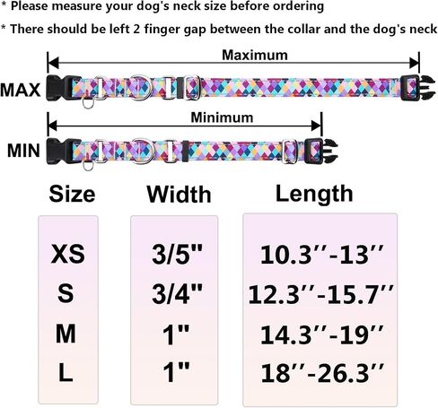 Reflective Martingale Collar for Dogs with Quick Release Buckle No Pull Training Dog Collars (Colorful Geometric, Medium) in Saudi Arabia