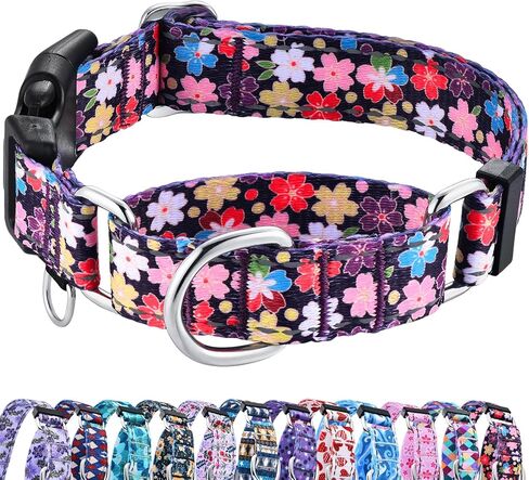Reflective Martingale Collar for Dogs with Quick Release Buckle No Pull Training Dog Collars (Colorful Geometric, Medium) in Saudi Arabia