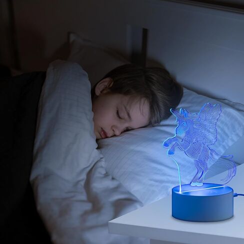 Deer Gift Night Light for Kids,Auto 7 Colors Changing Deer Table Lamp,3D Illusion Bedside Lamp,Cute Deer Gifts for Women Teens Boys Girls Birthday Christmas Gifts in Saudi Arabia
