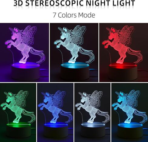 Deer Gift Night Light for Kids,Auto 7 Colors Changing Deer Table Lamp,3D Illusion Bedside Lamp,Cute Deer Gifts for Women Teens Boys Girls Birthday Christmas Gifts in Saudi Arabia
