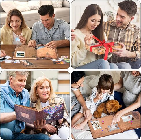 Adventure Book 148-Page DIY Handmade Scrapbook Kit - Vintage Embossed Cover Travel Diary,Gift Boxed with Full DIY Accessories for Couples,Anniversaries & More for Life’s Greatest Adventures in Kuwait