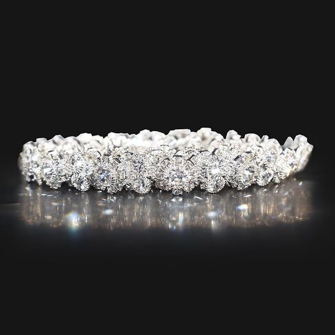 Jerler 1 Yard Rhinestone Trim Applique Crystal Chain Banding Diamond, Rhinestones for Crafts Clothing and Bridal Embellishments Wedding Ideas Christmas Decorations, 0.3" Width (Trim-3, 1 Yard) in Saudi Arabia