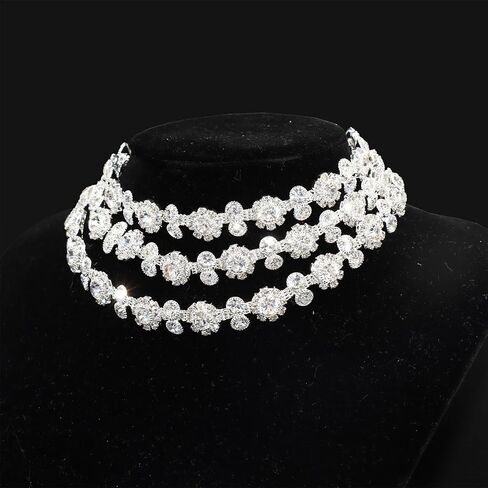 Jerler 1 Yard Rhinestone Trim Applique Crystal Chain Banding Diamond, Rhinestones for Crafts Clothing and Bridal Embellishments Wedding Ideas Christmas Decorations, 0.3" Width (Trim-3, 1 Yard) in Saudi Arabia