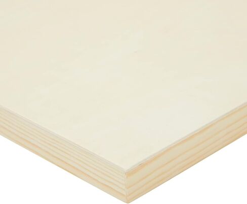 لوحات خشبية غير مكتملة من برايت كرييشنز، قماش خشبي لفنون الرسم والحرف اليدوية (22.86 سم × 30.48 سم، 6 حزم) in Kuwait