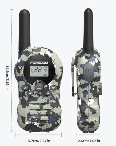 Talkies Walkie for Kids Walkie Talkies طويلة المدى للصبي والفتاة من 3 إلى 12 عامًا ألعاب عيد ميلاد 2 - الأزرق in Kuwait