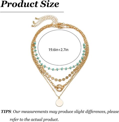 Boho & Western Turquoise Deded Deledclace للنساء - مصنوعة يدويًا مجوهرات متعددة الطبقات قابل للتعديل يدويًا in Kuwait