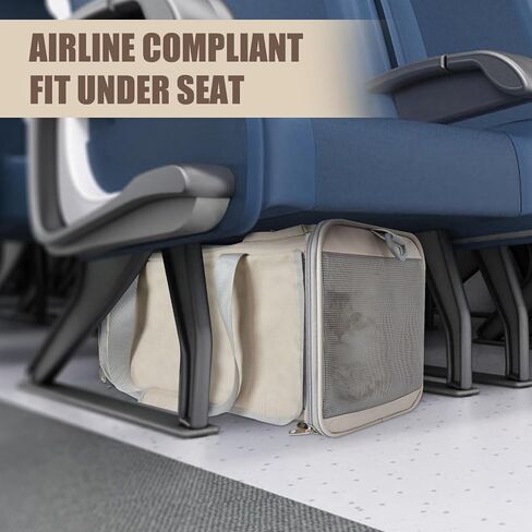 Cat Carrier American, United, Delta Airline Approved/Soft-Sided Pet Travel Bag for Medium Cat 15+ lbs Small Dog Traveling Crate Under 15 Pounds TSA Approved Carrying Cage Underseat Cabin in Saudi Arabia
