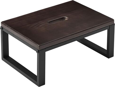 Solid Wooden Step Stool for Adults Seniors Non-Slip, Heavy Duty Bed Steps for High Beds with 500 LBS Capacity, Portable Bedside Step Stool Easy Assembly in Kuwait