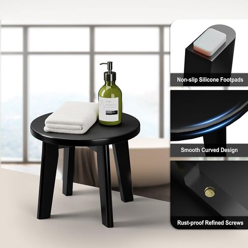 البراز البراز الباقي ، البراز الخيزران للبالغين ، براز البالغين البالغين ، براز خشبي صغير محمول للدش الداخلي ، مقعد سبا ، 300 رطل في مصنع المكتب الحمام ، حامل 10 بوصات (جولة) in Kuwait